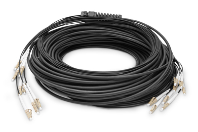 [DK-24338U030BK-BBB] DIGITUS Vorkonfektionierte Glasfaser Universal Breakout Kabel, Multimode OM4, 8 Fasern, LC/UPC - LC/UPC