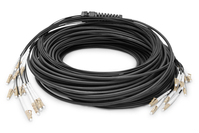 [DK-2433CU030BK-BBB] DIGITUS Vorkonfektionierte Glasfaser Universal Breakout Kabel, Multimode OM4, 12 Fasern, LC/UPC - LC/UPC