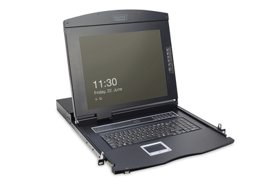 [DS-72210-3UK] DIGITUS Modulare Konsole mit 17" TFT (43,2cm), 16-Port KVM & Touchpad, UK-Tastatur