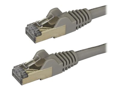 [6ASPAT2MGR] StarTech.com Startech 2m CAT6A Ethernet Cable, 10 Gigabit Shielded Snagless RJ45 100W PoE Patch Cord, CAT 6A 10GbE STP Network Cable w/Strain Relief, Grey, UL Certified Wiring/TIA - Category 6A - 26AWG (6ASPAT2MGR)