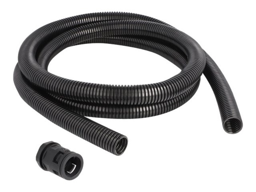 [60465] Delock Wellrohr - 21.2 mm - 2 m - Schwarz