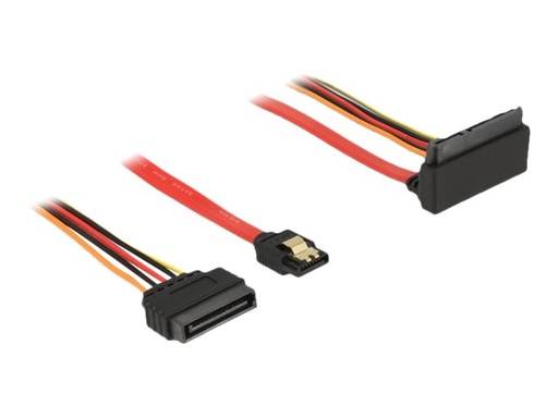 [85515] Delock SATA-Kabel - Serial ATA 150/300/600 - SATA, SATA-Stromstecker zu SATA Combo (R)