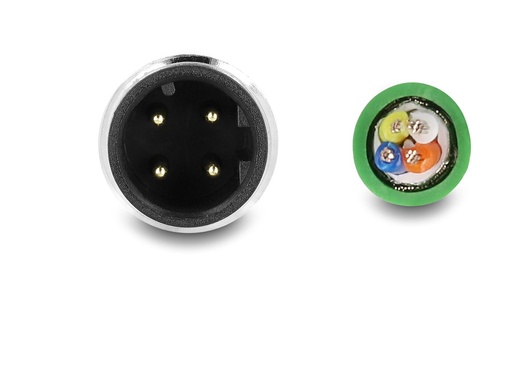 [87848] Delock Patch-Kabel - 4-polig M12-D (M) zu ohne Stecker