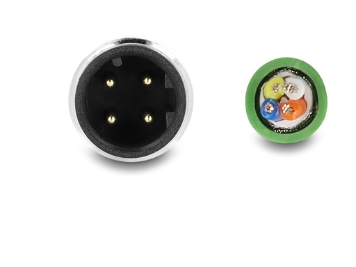 [87849] Delock Patch-Kabel - 4-polig M12-D (M) zu ohne Stecker
