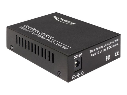 [86203] Delock Media Converter 1000Base-X to SFP - Medienkonverter - 1GbE - 1000Base-X - SFP (mini-GBIC)