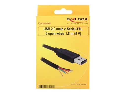 [83116] Delock Converter USB 2.0 > Serial-TTL 6 open wires (5 V)