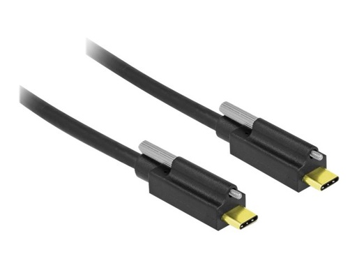 [84138] Delock USB-Kabel - USB-C (M) schraubbar zu USB-C (M)