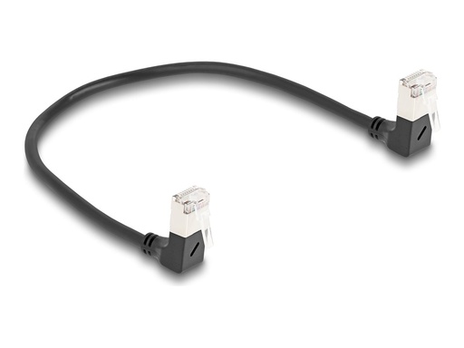 [80297] Delock Netzwerkkabel - RJ-45 (M) nach unten abgewinkelt zu RJ-45 (M)
