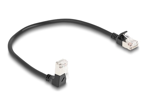 [80303] Delock Netzwerkkabel - RJ-45 (M) nach unten abgewinkelt zu RJ-45 (M)