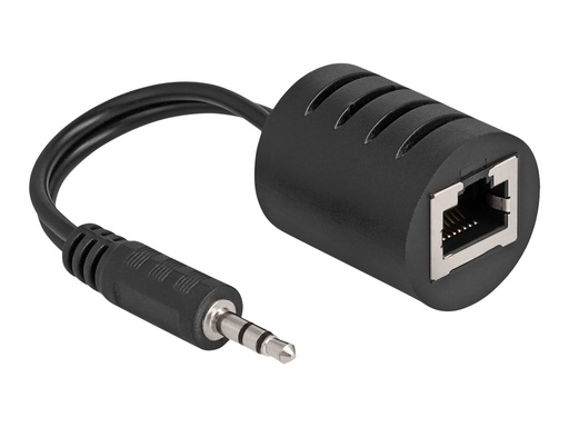 [87858] Delock Audio-Adapter - RJ-45 weiblich zu Mini-Stecker männlich - Schwarz (Packung mit 2)