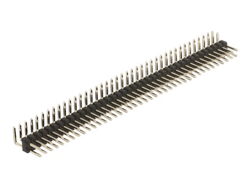 [66703] Delock Stiftleiste (40 Stifte, Abstand 2,54 mm) - Schwarz (Packung mit 5)