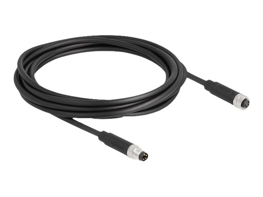 [80144] Delock Patch-Kabel - 4-poliger M8 (M) zu 4-poliger M8 (W)