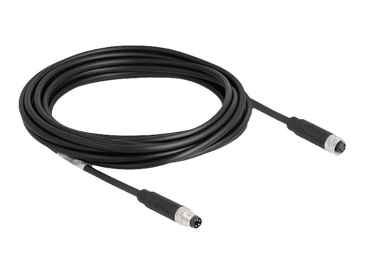 [80145] Delock Patch-Kabel - 4-poliger M8 (M) zu 4-poliger M8 (W)