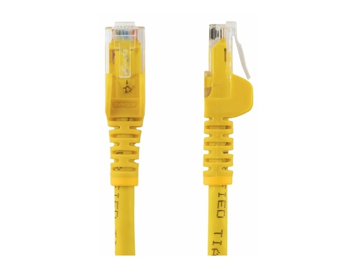 [N6PATC3MYL] StarTech.com 3m CAT6 Ethernet Cable, 10 Gigabit Snagless RJ45 650MHz 100W PoE Patch Cord, CAT 6 10GbE UTP Network Cable w/Strain Relief, Yellow, Wiring is UL Certified/TIA - Category 6 - 24AWG (N6PATC3MYL)