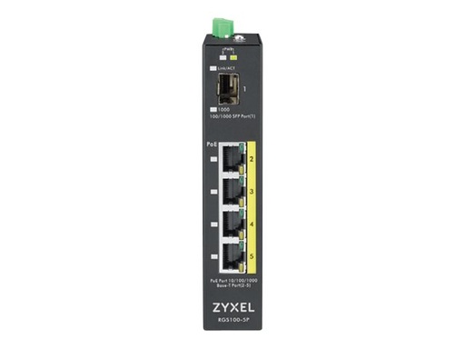 [RGS100-5P-ZZ0101F] ZyXEL RGS100-5P - Switch - unmanaged - 4 x 10/100/1000 (PoE+)