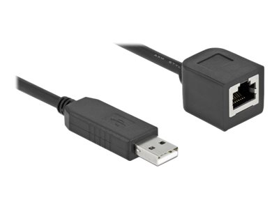 [64165] Delock Serieller Adapter - USB (M) zu RJ-45 (W)