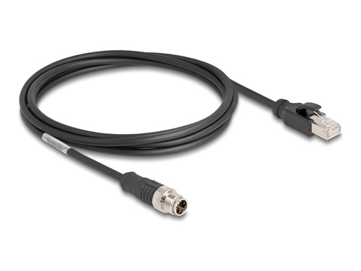 [80867] Delock Netzwerkkabel - 8 pin M12-X (M) zu RJ-45 (M)