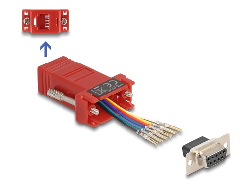 [67079] Delock Serieller Adapter - DB-9 (W) schraubbar zu RJ-12 (6-polig)
