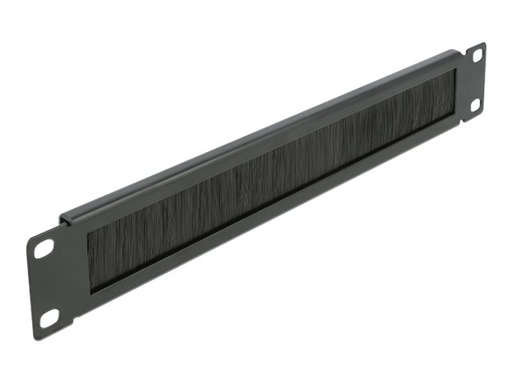 [66288] Delock Cable Management Brush Strip - Kabelmanagementblende mit Bürste - Schwarz - 1U - 48.3 cm (19")