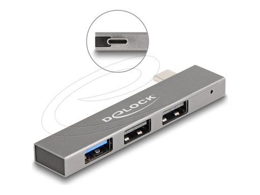 [64274] Delock Hub - slim, 10 Gbps, with USB Type-C