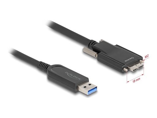 [83217] Delock USB-Kabel - Micro-USB Typ B (M) schraubbar zu USB Typ A (M)