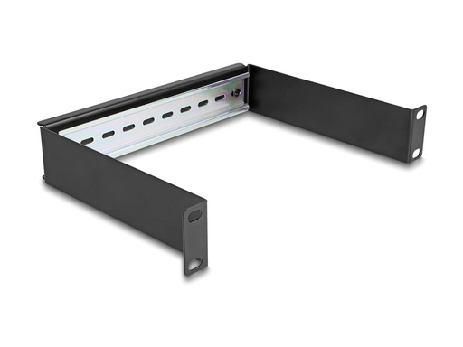 [66897] Delock DIN Schienenpanel - Schwarz - 1U - 25.4 cm (10")