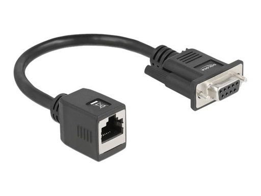 [64122] Delock Seriell RS-232/422/485 Adapter DB9 Bu zu RJ45 - Adapter - Digital/Daten