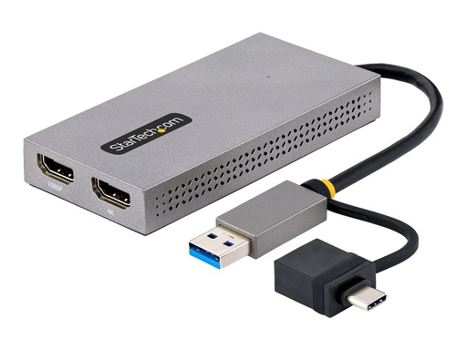 [107B-USB-HDMI] StarTech.com Startech USB HDMI Dual Monitor Adapter, USB A/C zu 2x HDMI (4K & FHD)