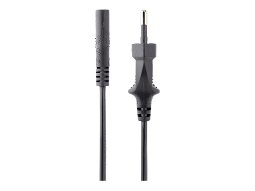 [752E-2M-POWER-LEAD] StarTech.com StarTech 2m (6ft) Laptop Power Cord, EU Plug to C7, 2.5A 250V, 18AWG, Notebook / Laptop Replacement AC Power Cord, Printer/Power Brick Cord, Europlug to IEC 60320 C7 - Laptop Charger Cable, Black (752E-2M-POWER-LEAD)