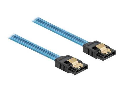 [82121] Delock SATA 6 Gb/s Cable UV glow effect - SATA-Kabel