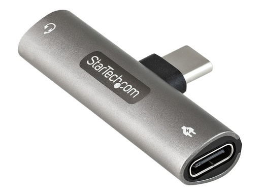 [CDP235APDM] StarTech.com USB-C Audio- und Ladeadapter - USB-C-Audio Adapter mit 3,5-mm TRRS Kopfhörer-/Headset Buchse und 60W USB Typ-C-Power Delivery Pass-Through - für USB-C Handy/Tablet/Laptop (CDP235APDM)