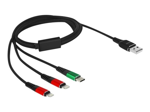 [86821] Delock 3 in 1 - Kabel nur zum Laden - USB männlich
