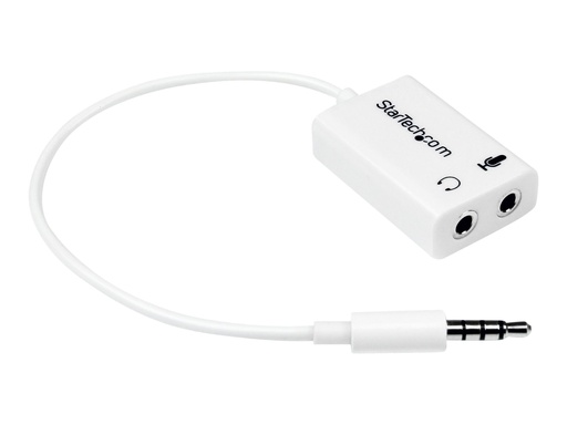 [MUYHSMFFADW] StarTech.com 4 Position Microphone and Headphone Splitter 3.5 mm 4 Pin / 4 Pole Mic and Audio Combo Splitter Cable (MUYHSMFFADW)