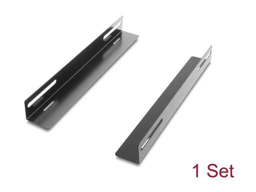 [66867] Delock Rack Bracket - 300 x 40 mm - Seite - Schwarz - 48.3 cm (19")