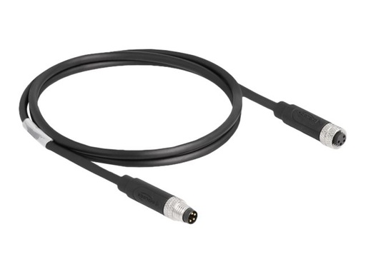 [80142] Delock Patch-Kabel - 4-poliger M8 (M) zu 4-poliger M8 (W)