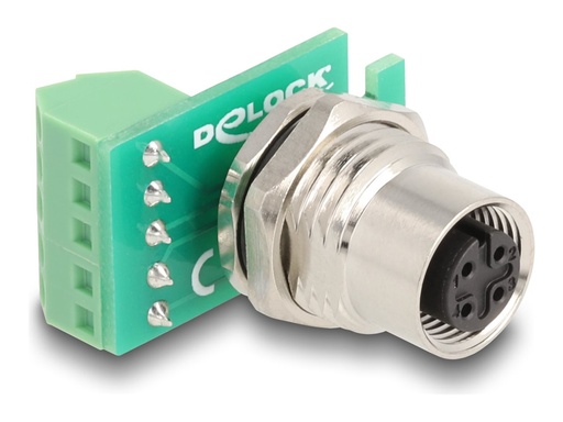 [60662] Delock Netzwerkadapter - M12-A 4-polig (W)