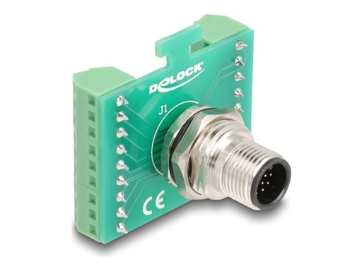 [60661] Delock Netzwerkadapter - 17 pin M12 (M) zu