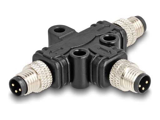 [60573] Delock Netzwerk-Splitter - 3-poliger M8 (M)