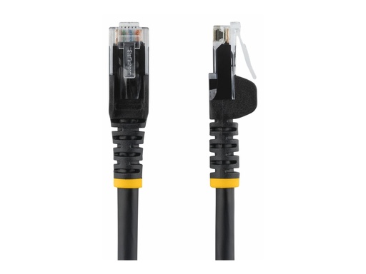 [N6PATC50CMBK] StarTech.com 50cm CAT6 Ethernet Cable, 10 Gigabit Snagless RJ45 650MHz 100W PoE Patch Cord, CAT 6 10GbE UTP Network Cable w/Strain Relief, Black, Wiring is UL Certified/TIA - Category 6 - 24AWG (N6PATC50CMBK)