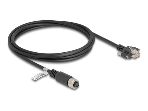 [80425] Delock Netzwerkkabel - 8-polig M12-A (W) zu RJ-45 (M)