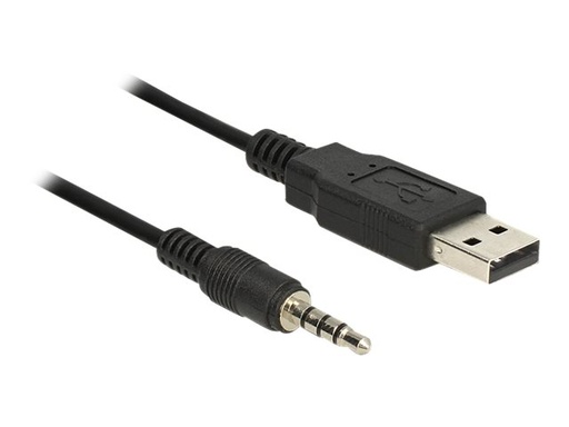 [83778] Delock Cable USB TTL male > 3.5 mm 4 pin stereo jack male 1.8 m (5 V)