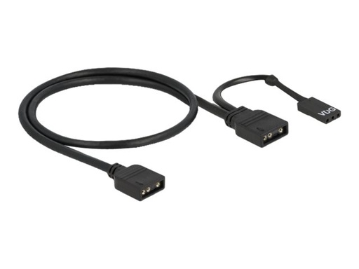 [86001] Delock RGB-LED-Kabel - 3-polig ARGB (W) zu 3-polig ARGB, VDG-Anschluss (W)