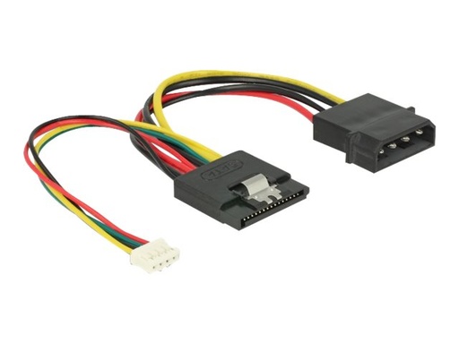 [85673] Delock Netzteil - interne Stromversorgung, 4-polig zu 4-Pin-Mini-Stromversorgungsstecker, SATA-Stromstecker