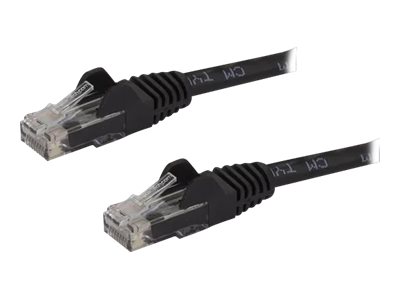 [N6PATC750CMBK] StarTech.com 7.5m CAT6 Ethernet Cable, 10 Gigabit Snagless RJ45 650MHz 100W PoE Patch Cord, CAT 6 10GbE UTP Network Cable w/Strain Relief, Black, Wiring is UL Certified/TIA - Category 6 - 24AWG (N6PATC750CMBK)