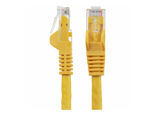 [N6PATC750CMYL] StarTech.com 7.5m CAT6 Ethernet Cable, 10 Gigabit Snagless RJ45 650MHz 100W PoE Patch Cord, CAT 6 10GbE UTP Network Cable w/Strain Relief, Yellow, Wiring is UL Certified/TIA - Category 6 - 24AWG (N6PATC750CMYL)
