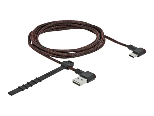 [85283] Delock Easy - USB-Kabel - USB (M) links/rechts abgewinkelt, umkehrbar zu 24 pin USB-C (M)