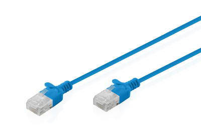 [DK-1618-010S-B] DIGITUS CAT 6 U-UTP Slim Patchkabel, 1 m, Blau