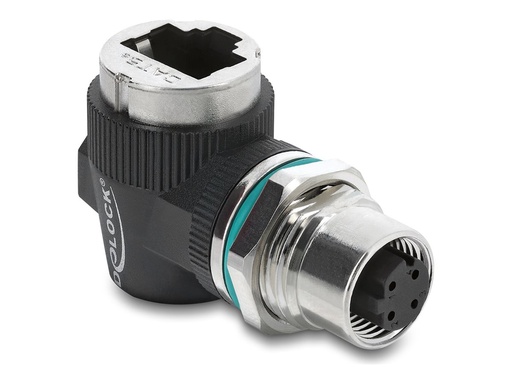 [90665] Delock Netzwerkadapter - 4-polig M12-D (W)