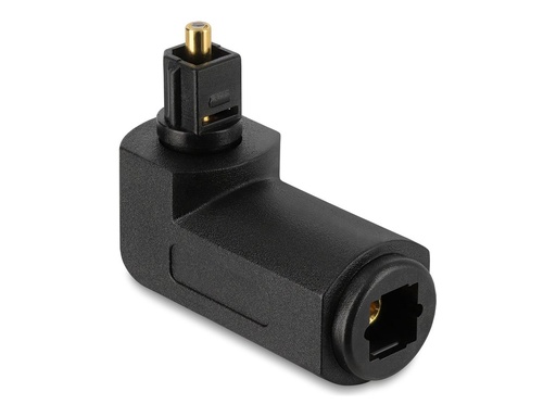 [84597] Delock Digitaler Audioadapter (optisch) - TOSLINK weiblich zu TOSLINK männlich gewinkelt - Schwarz - rotable connector (360°)