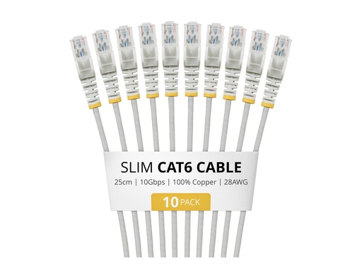 [N6PAT25CMGRS10PK] StarTech.com Startech - Patch-Kabel - RJ-45 (M) zu RJ-45 (M)